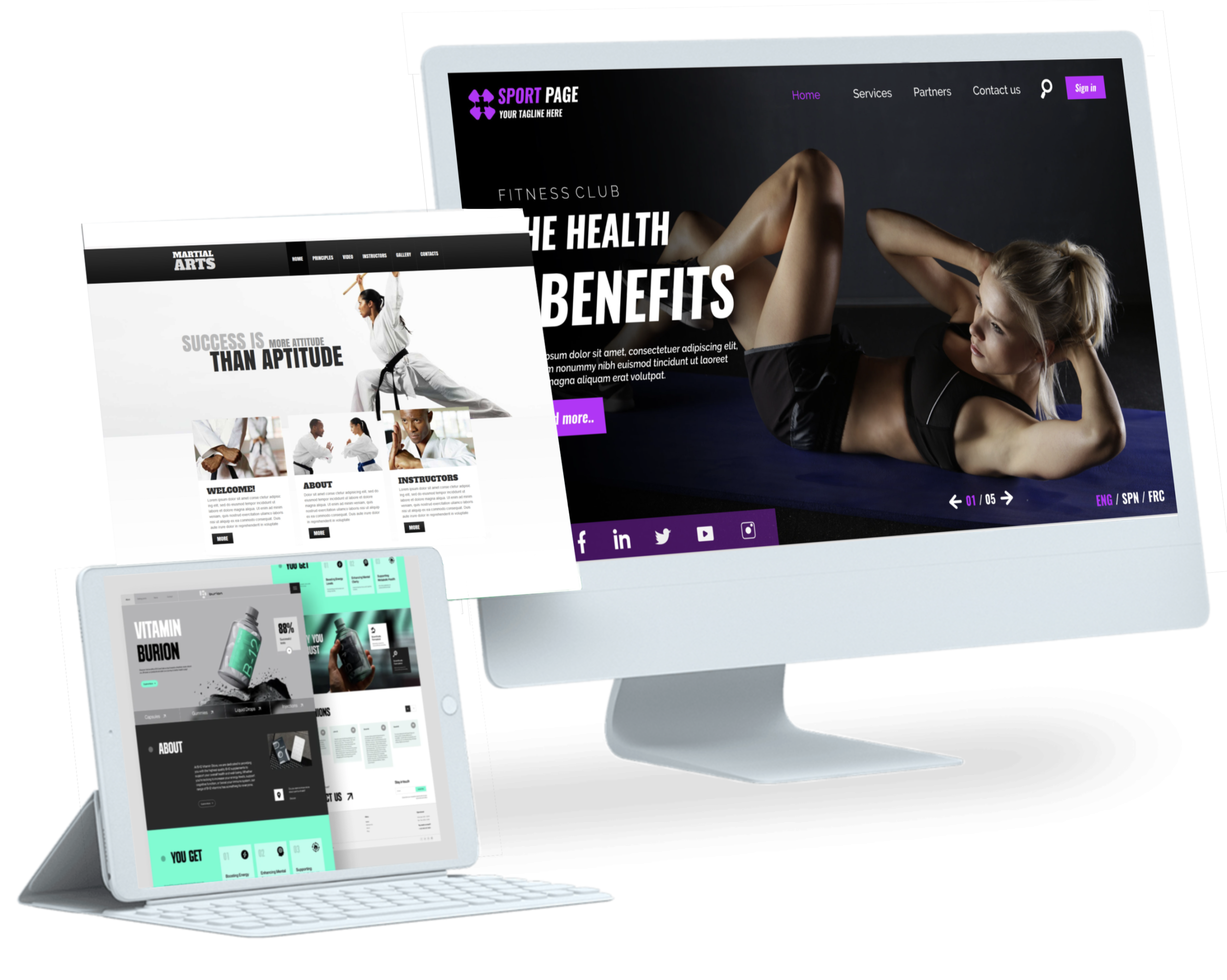 gym website design